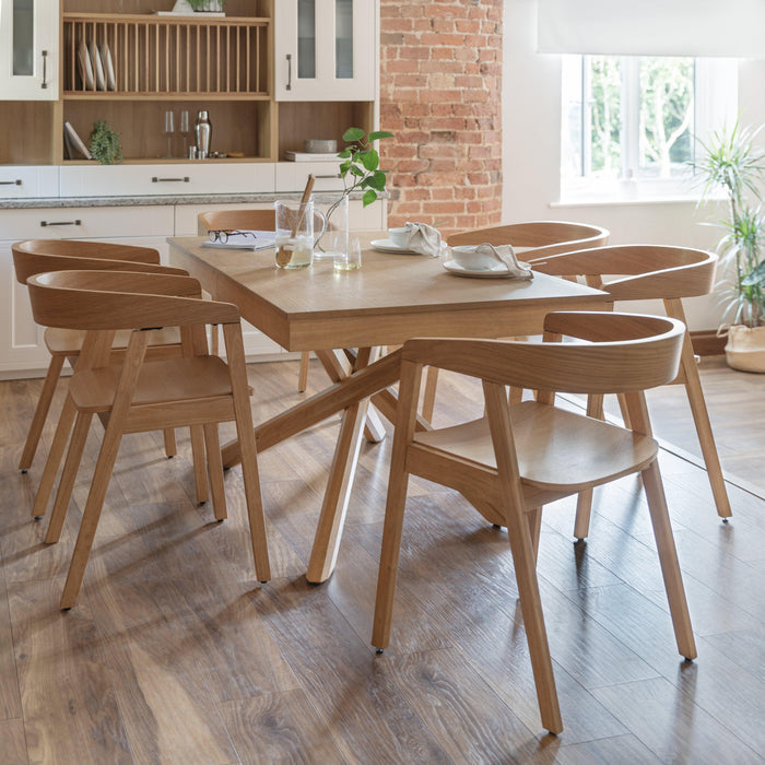 Outlet - Ella Wooden Dining Armchairs - Set of 2 - Oak - Laura James