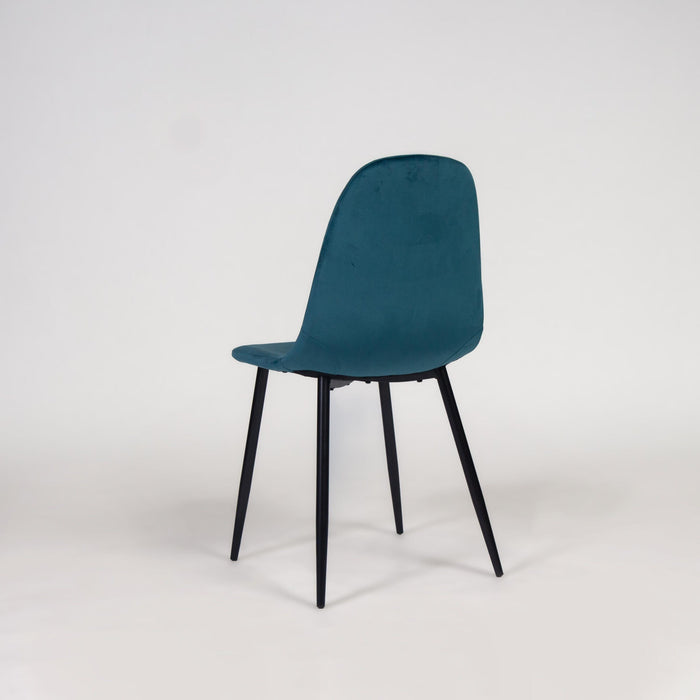 Ellis velvet dining chairs - teal - Laura James