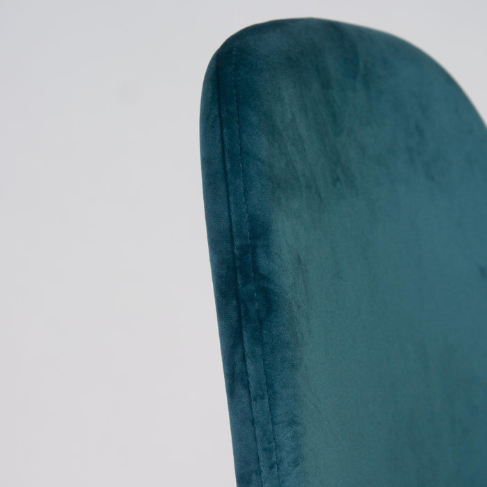 Ellis velvet dining chairs - teal - Laura James