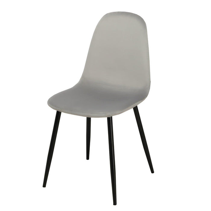 Ellis dining chairs - grey velvet and black - Laura James