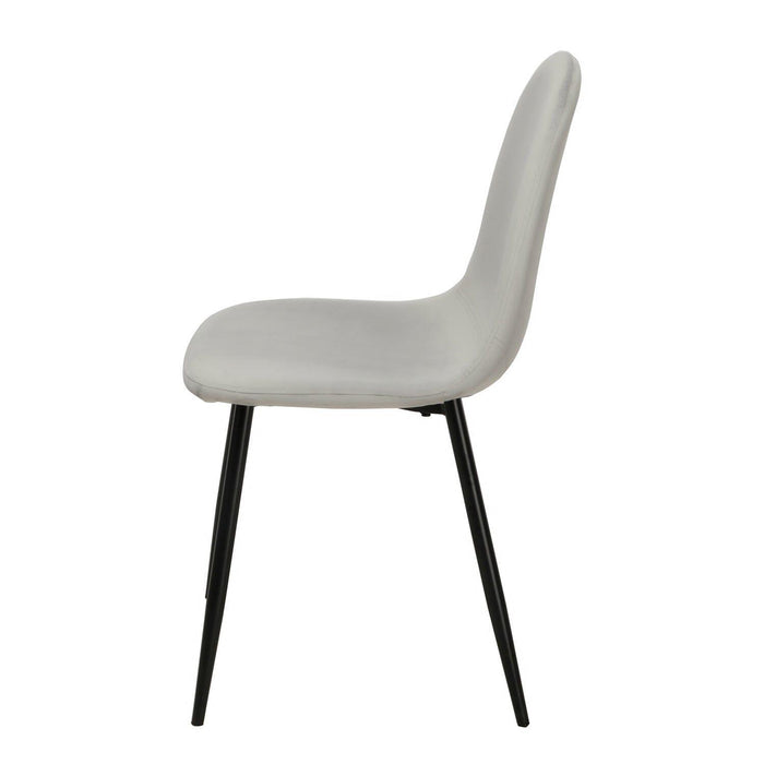 Ellis dining chairs - grey velvet and black - Laura James