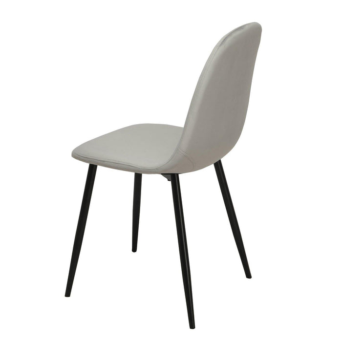 Ellis dining chairs - grey velvet and black - Laura James