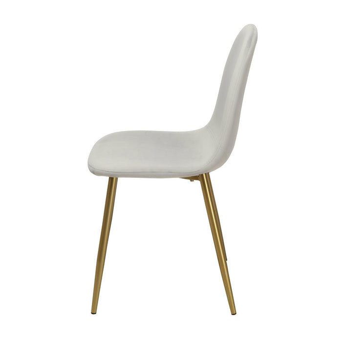 Ellis dining chair - grey velvet and gold - Laura James