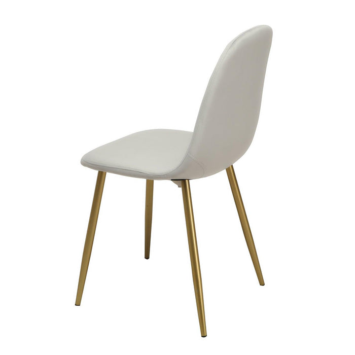 Ellis dining chair - grey velvet and gold - Laura James