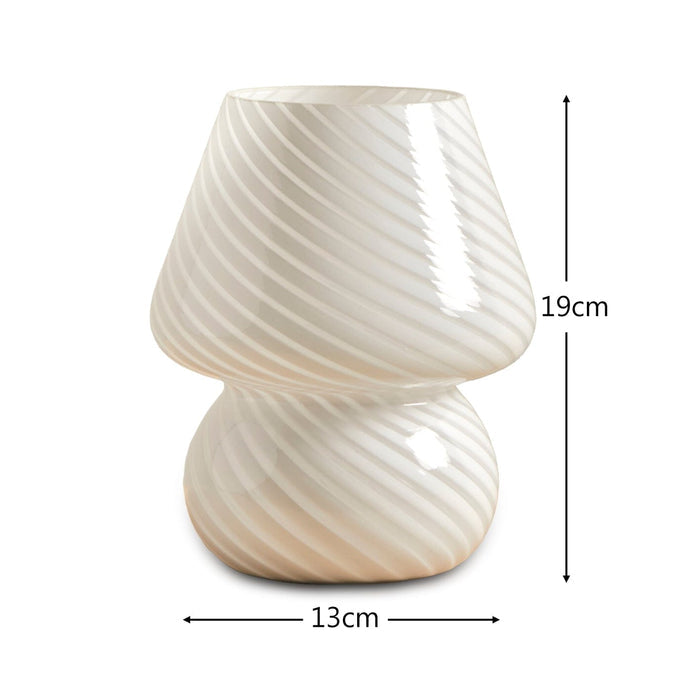 Elmington 18cm Table Lamp - White Glass - Laura James