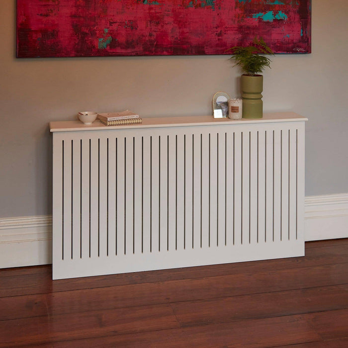 Elspeth Large Radiator Cover in Snow White - Laura James