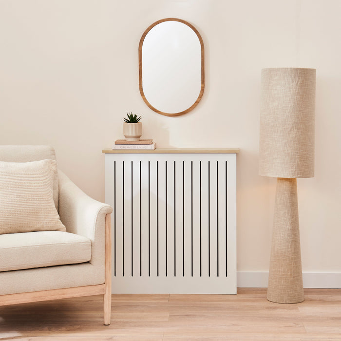 Elspeth Small Radiator Cover - Whitewash Oak - Laura James
