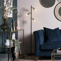 3 Light Floor Lamp - Black