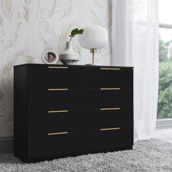 Essie Black 8 Chest of Drawers - Laura James