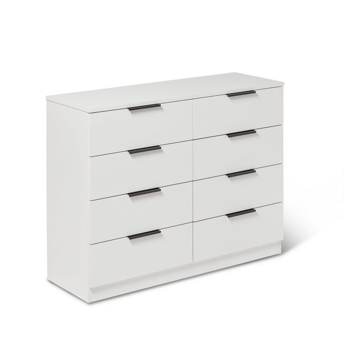 Essie White 8 Drawer Chest of Drawers - Laura James