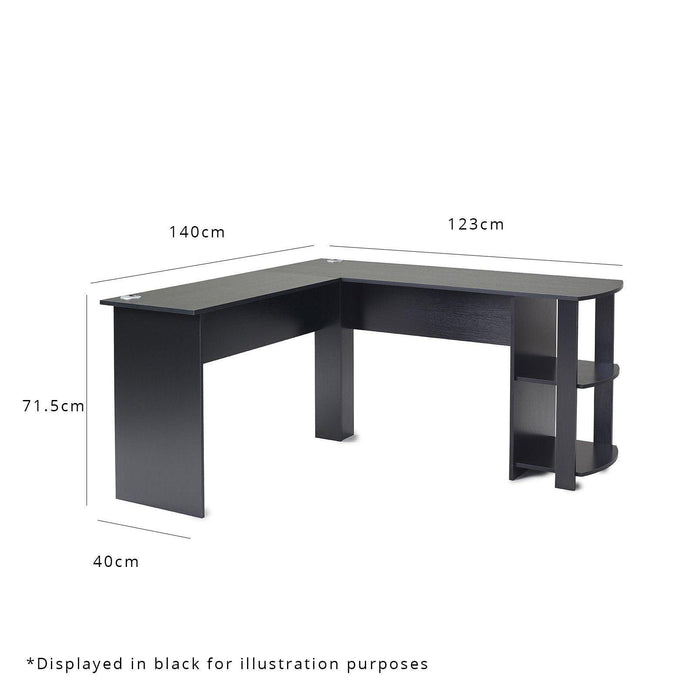 Outlet - Essie L Shape Desk White - Laura James