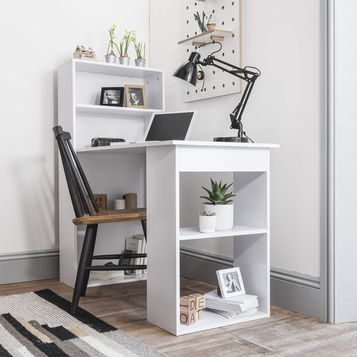 White Desk with Shelves - Laura James