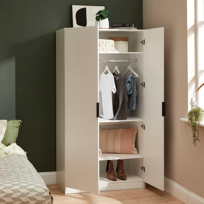 Essie Tall Cabinet / Wardrobe - White - Laura James