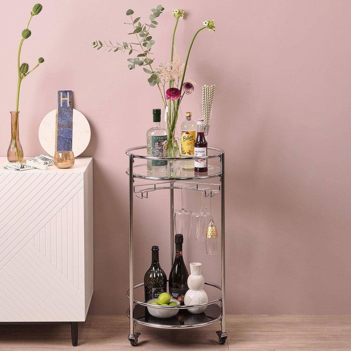 Evelyn Drinks Trolley - Chrome - Laura James