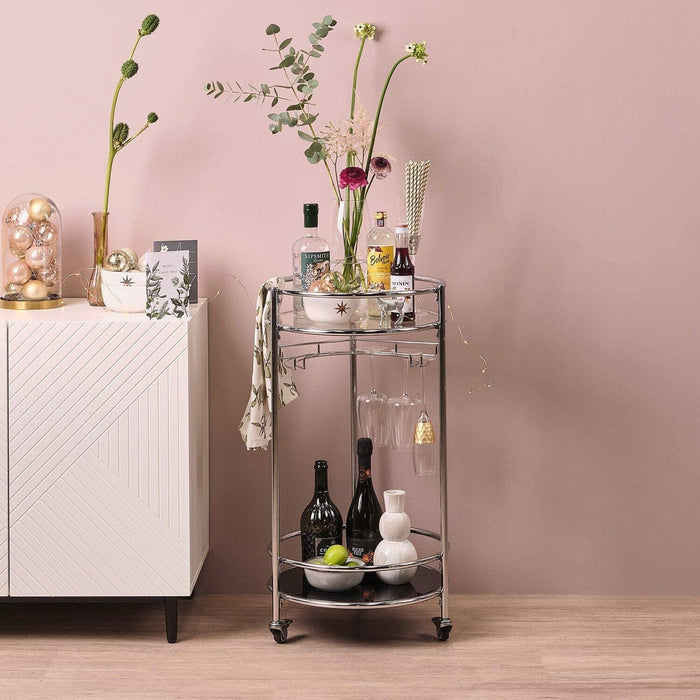 Evelyn Drinks Trolley - Chrome - Laura James
