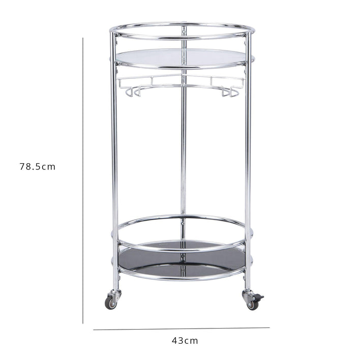 Evelyn Drinks Trolley - Chrome - Laura James