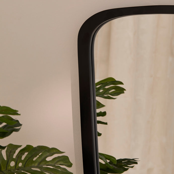 Farleigh Small Black Wooden Mirror - Laura James