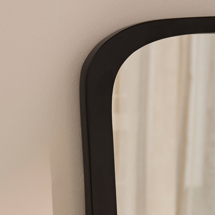 Farleigh Small Black Wooden Mirror - Laura James