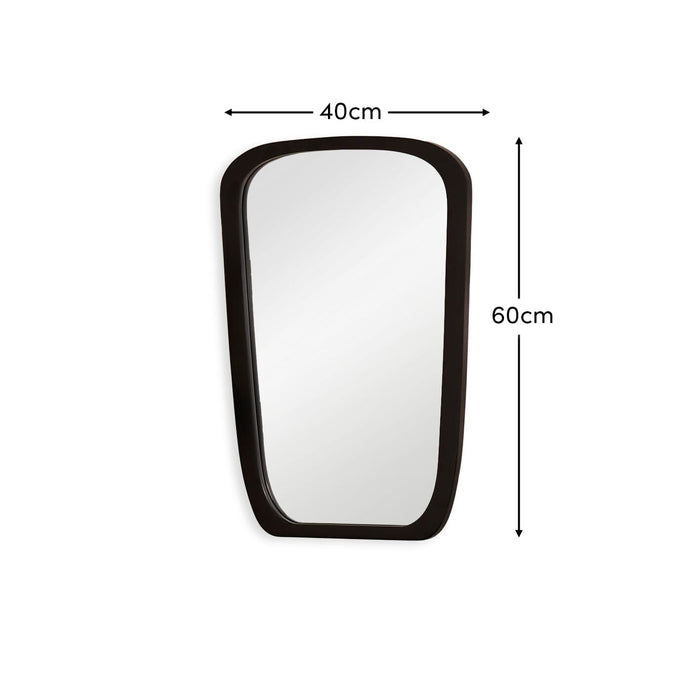 Farleigh Small Black Wooden Mirror - Laura James