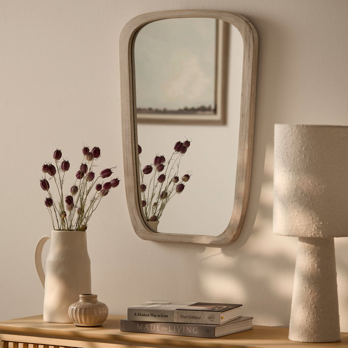 Farleigh Small Whitewash Wooden Mirror - Laura James