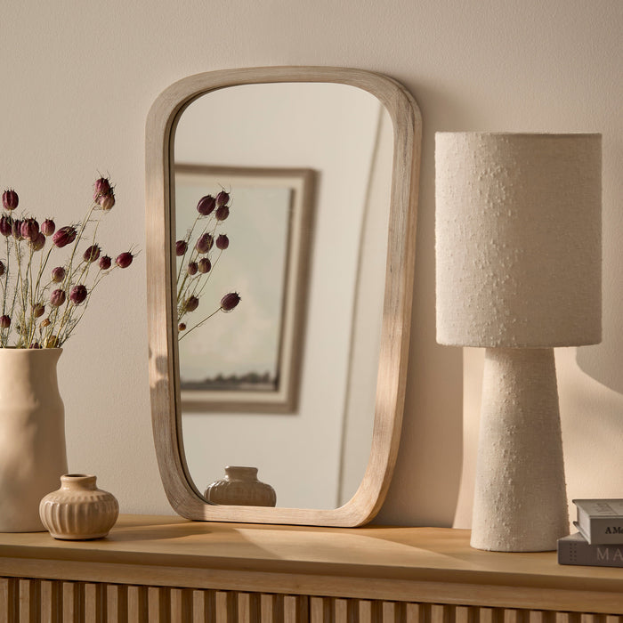 Farleigh Small Whitewash Wooden Mirror - Laura James