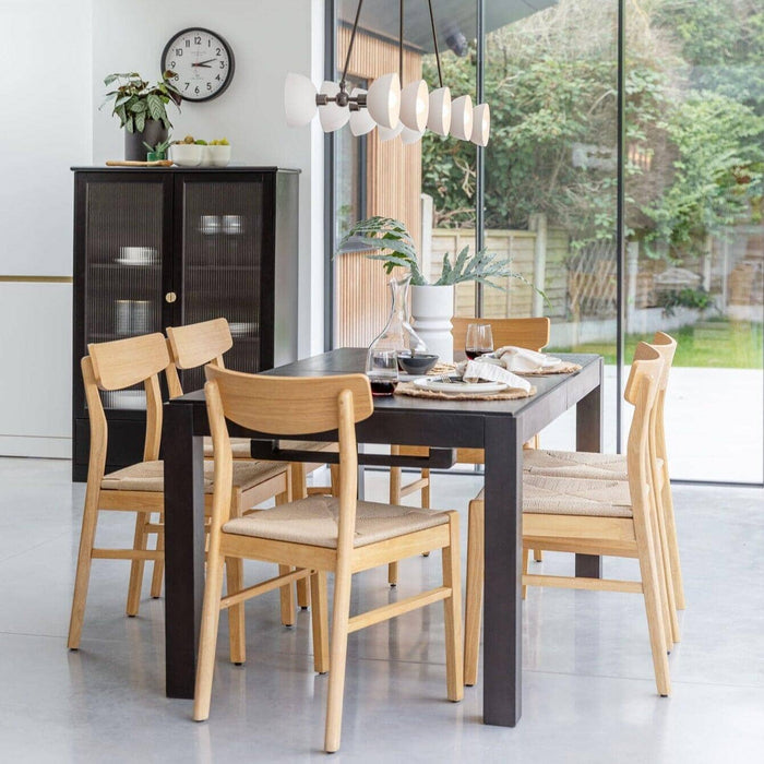 Wooden Woven Chairs Set of 2 - Pale Oak - Laura James