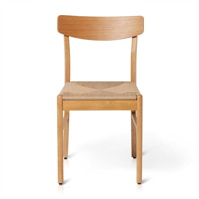 Wooden Woven Chairs Set of 2 - Pale Oak - Laura James