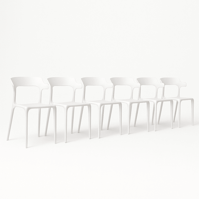 Outlet - Finn Dining Chairs - Set of 6 - White