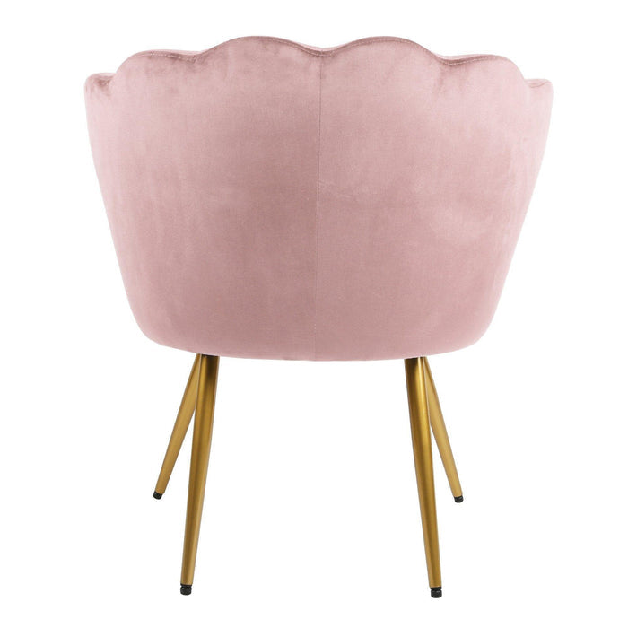 OUTLET - Flora accent chair – scalloped – blush pink - Laura James