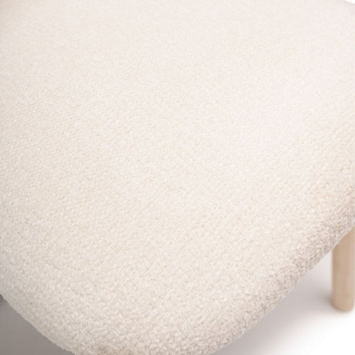 OUTLET - Freya Boucle Armchairs - Set of 2 - Whitewash Oak Legs