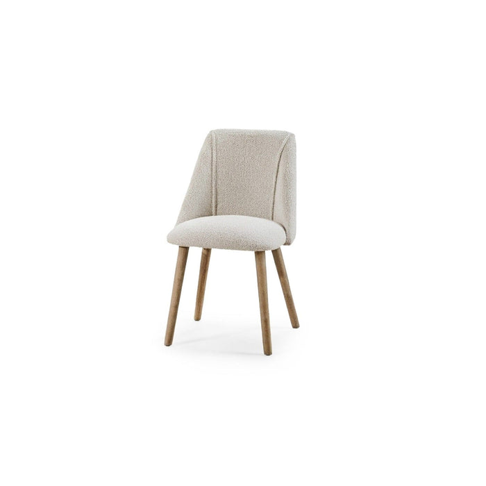 Freya Oat Boucle Dining Chairs - Set of 2 - Pale Oak Legs - Laura James