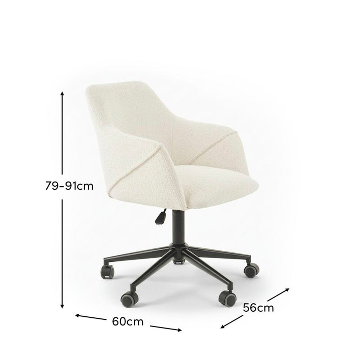 Freya Boucle Office Chair - Laura James