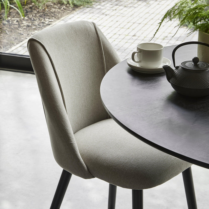 Freya Dining Chairs - Set of 2 - Oatmeal and Black - Laura James