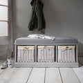 Outlet – Fyfield Hallway Shoe Storage Bench with cushion - Laura James