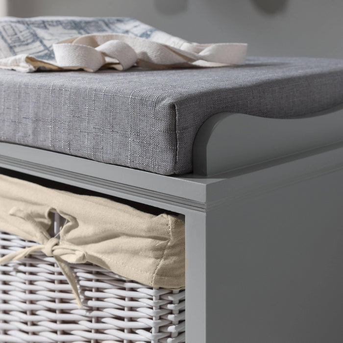 Outlet – Fyfield Hallway Shoe Storage Bench with cushion - Laura James