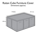 Outlet - Garden Furniture Cover For 10 Seater Cube Dining Set