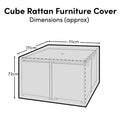 Outdoor Rattan Furniture Cover for 8 Seater Cube Dining Set - Laura James