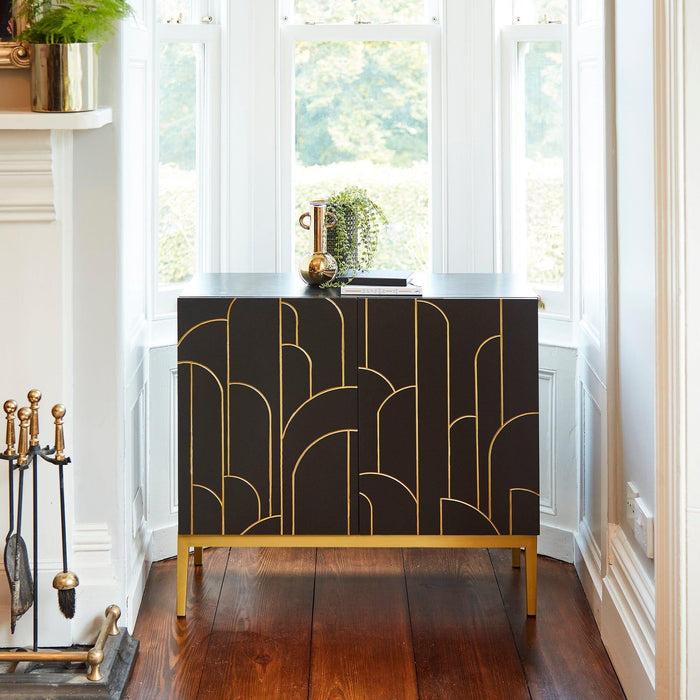Gatsby 2 Door Sideboard – Noir Black - Laura James
