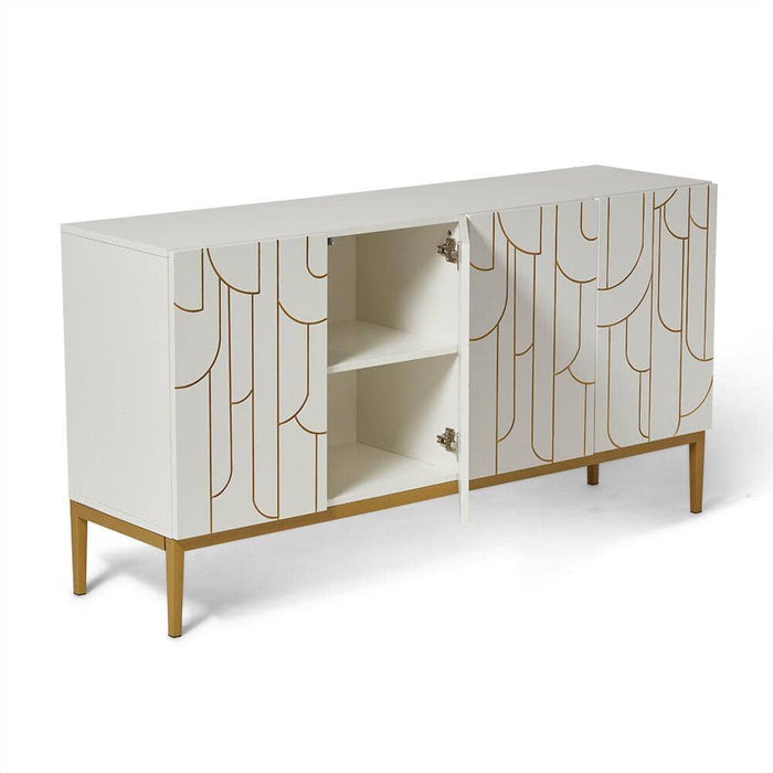 Gatsby 4 Door Sideboard – Snow White - Laura James