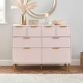 Gloria chest of drawers - 4 over 4 - pale pink & brass effect - laura James