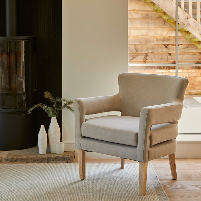 Soft beige chair laura james