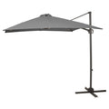 Outlet - Premium Cantilever 2.4M Round Parasol - Led Lights - Grey