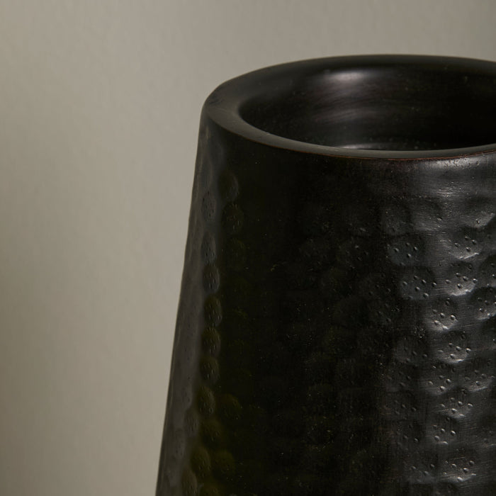 Outlet - Hale 20cm Metal Candle Holder - Black Bronze