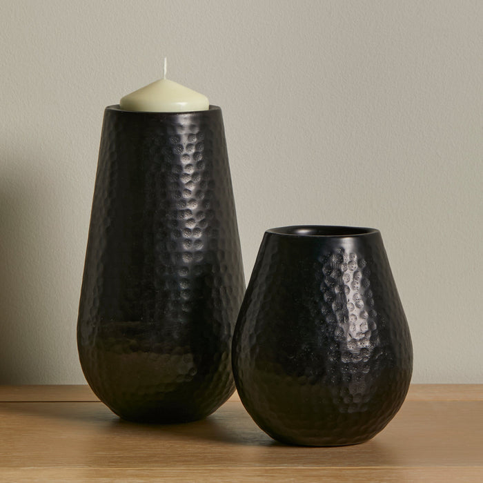 Outlet - Hale 20cm Metal Candle Holder - Black Bronze