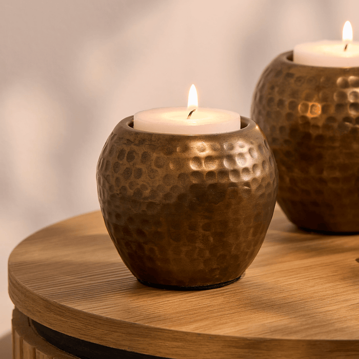 Hale Metal Candle Holder - Gold - Laura James