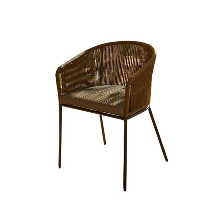 Hali Khaki Green Rope Chair with Cushion - Set of 2 -  Laura James