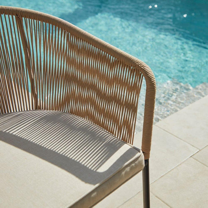 Outlet - Hali Rope Chair x 2 Natural with Cushions