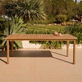 Outlet - Harlyn 8 Seater Wooden Garden Dining Table - White Acacia