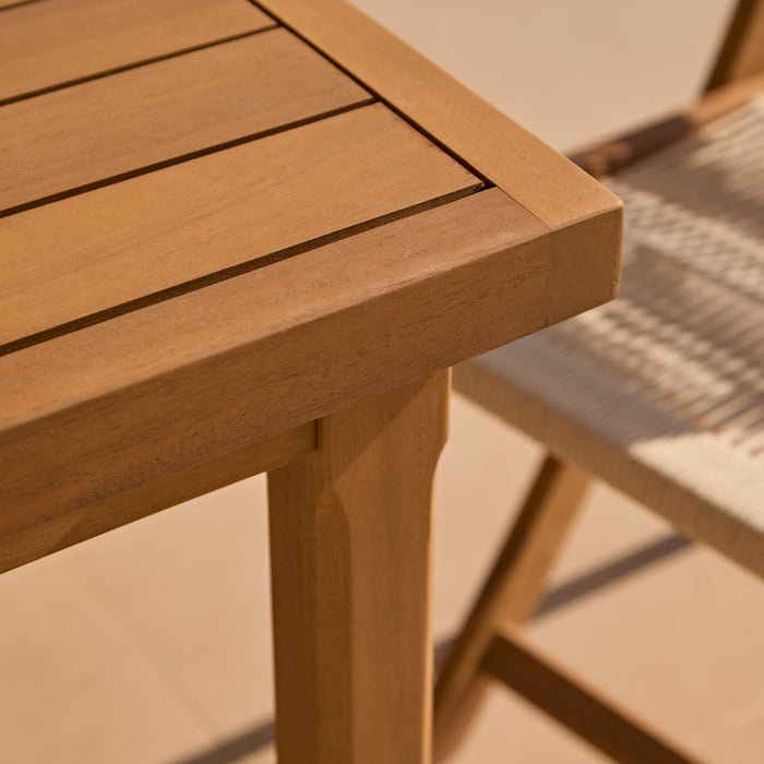 Outlet - Harlyn 8 Seater Wooden Garden Dining Table - White Acacia
