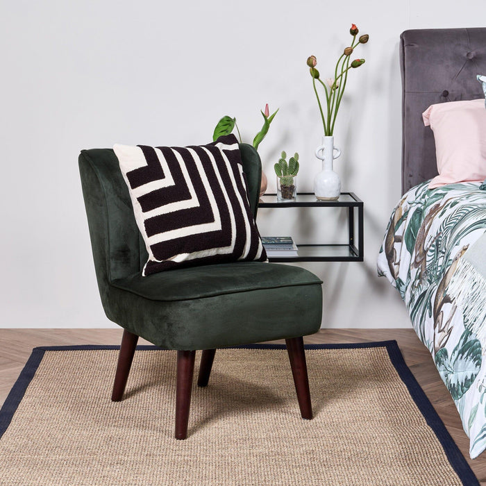 Hattie accent chair - green velvet